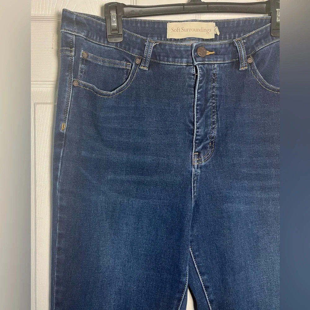 Soft Surroundings Dark Wash Women’s Jeans Denim Relaxed Sz 16 - Picture 5 of 10